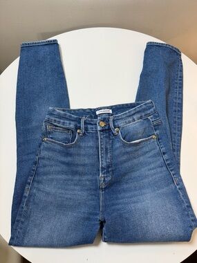 Good American Medium Blue High-Rise Slim Jeans